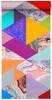 papier peint intissé XXL triangles effet jaune, bleu, rose et vert