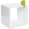 Lounge Würfel quadratisch, 45x45x35cm - weiß
