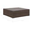 Gartenmöbel Set Braun - Polyrattan - 74 x 26 x 74 cm