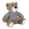 Türstopper Teddybär Schwarz - Braun - Weiß - Naturfaser - Textil - 22 x 21 x 15 cm