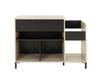 Vinyl-Aufbewahrung CHICAGO Braun - Holzwerkstoff - 115 x 81 x 40 cm