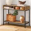 Konsolentisch FSB41-F Schwarz - Braun - Holzwerkstoff - Metall - 47 x 80 x 100 cm