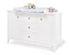 Commode à langer Smilla extra large Blanc - Bois manufacturé - 140 x 101 x 77 cm