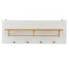 Portemanteau mural BOLTON Blanc - Bois massif - Bois/Imitation - 109 x 40 x 27 cm