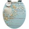 Caribbean Blue Beige - Bleu - Turquoise - Blanc - Bois manufacturé - 38 x 5 x 44 cm