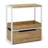 Console Icub plateau+cont. 32x70 BL-EV Blanc - Bois massif - Bois/Imitation - 70 x 75 x 32 cm