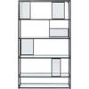 Étagère Skyler Noir - Métal - 115 x 195 x 30 cm
