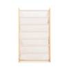 Porte revues Rui en tissu Beige - Bois massif - 50 x 83 x 35 cm