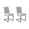 Lot de 2 chaises velours design - VIVI Gris