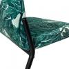 Lot 2 chaises tissu motif vert feuilles Vert