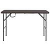 Table de jardin Marron - Métal - Matière plastique - 120 x 74 x 120 cm