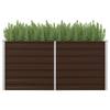 Garten-Hochbeet Braun - Metall - 80 x 77 x 160 cm