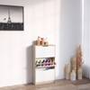 Schuhkipper „Luca“ Sonoma/Weiß 3 Fächer Weiß - Holz teilmassiv - 59 x 105 x 22 cm
