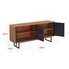 Sideboard Mariestad Schwarz - Holzwerkstoff - 120 x 55 x 30 cm
