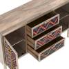 Buffet Massaï Marron - Fibres naturelles - 148 x 85 x 40 cm