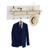 Portemanteau mural BOLTON Blanc - Bois massif - Bois/Imitation - 109 x 40 x 27 cm