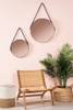 HSM Collection Miroir mural rond Doré - Métal - 63 x 95 x 4 cm