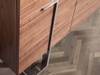 Sideboard aus Nussbaum und Stahl Braun - Holzwerkstoff - 180 x 81 x 51 cm