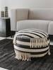 Pouf Deja Noir - Fibres naturelles - 55 x 30 x 55 cm