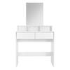 Coiffeuse + miroir 80x40x140cm Blanc 40 x 140 x 80 cm