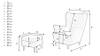 Ohrensessel mit Hocker Scandi Petrol