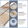 Base a doghe MEDISTAR NV Faggio / Marrone chiaro - 140 x 200cm