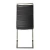 Sedia a sbalzo Lezuza similpelle / acciaio inox - Similpelle Leja: nero - Set da 2