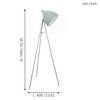Stehleuchte Tripod Dundee II Stahl - 1-flammig - Babyblau