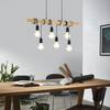 Lampada a sospensione Townshend Massello di quercia - 6 punti luce