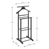 Valet de nuit Mali Noir - Bois massif - 47 x 102 x 36 cm