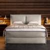 Premium Boxspringbett KINX Webstoff - Stoff KINX: Beige - 180 x 200cm - H2 - 130 cm