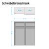 Zweefdeurkast Subito-Color Wit - Breedte: 181 cm