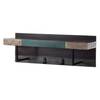 Wandgarderobe Goa Mango teilmassiv - Mango Dunkelbraun