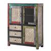 Highboard Goa II Mango teilmassiv - Mango Dunkelbraun