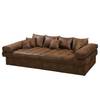 Big-Sofa Naomi Antiklederoptik - Microfaser Goda: Schokoladenbraun