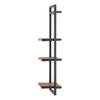 Mensola MANCHESTER Acacia legno massello / metallo, acacia/antracite - 22 x 85 cm