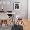 Chaises à accoudoirs Skelde I Matière plastique / Hévéa massif - Blanc - Lot de 2
