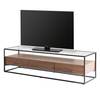 Meuble TV Rizzo Matériau dérivé du bois / Verre - noir / imitation noyer
