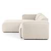 Ecksofa HUDSON 1,5-Sitzer mit Longchair Webstoff Saia: Beige - Longchair davorstehend links
