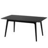 Eettafel Hobo deels massief rubberboomhout - zwart essenhout - Zwart