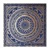 Impression d’art Nepal Bleu - En partie en bois massif - 80 x 80 x 3 cm