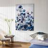 Impression d’art Fulda II Bleu - En partie en bois massif - 70 x 100 x 3 cm