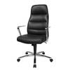 Bürodrehstuhl Chairman 70 ll Echtleder / Aluminium - Schwarz / Chrom
