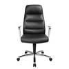 Bürodrehstuhl Chairman 70 ll Echtleder / Aluminium - Schwarz / Chrom