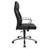 Bürodrehstuhl Chairman 70 ll Echtleder / Aluminium - Schwarz / Chrom