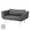 Canapé convertible Behram I Tissu - Gris