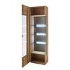 Staande vitrinekast Vilela deels massief eikenhout - Bianco eikenhout/Bianco eikenhouten look - Glazendeur links