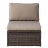 Loungesessel Paradise Lounge Polyrattan / Polyester - Braun / Beige