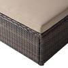 Loungesessel Paradise Lounge Polyrattan / Polyester - Braun / Beige