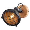 Wandlamp Emma Zwart - Plaatmateriaal - Metaal - 16 x 21 x 21 cm
